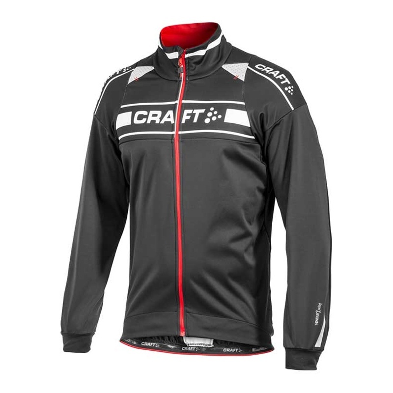 CRAFT Grand Tour Storm Jacket Winterbikejacke black/red