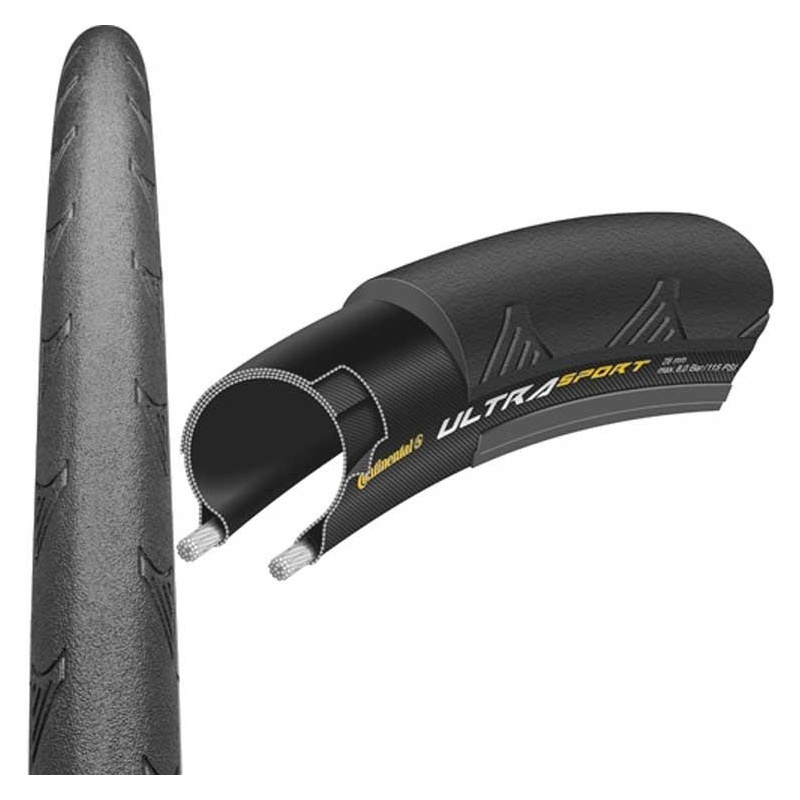 Continental Ultra Sport II Rennrad Drahtreifen schwarz