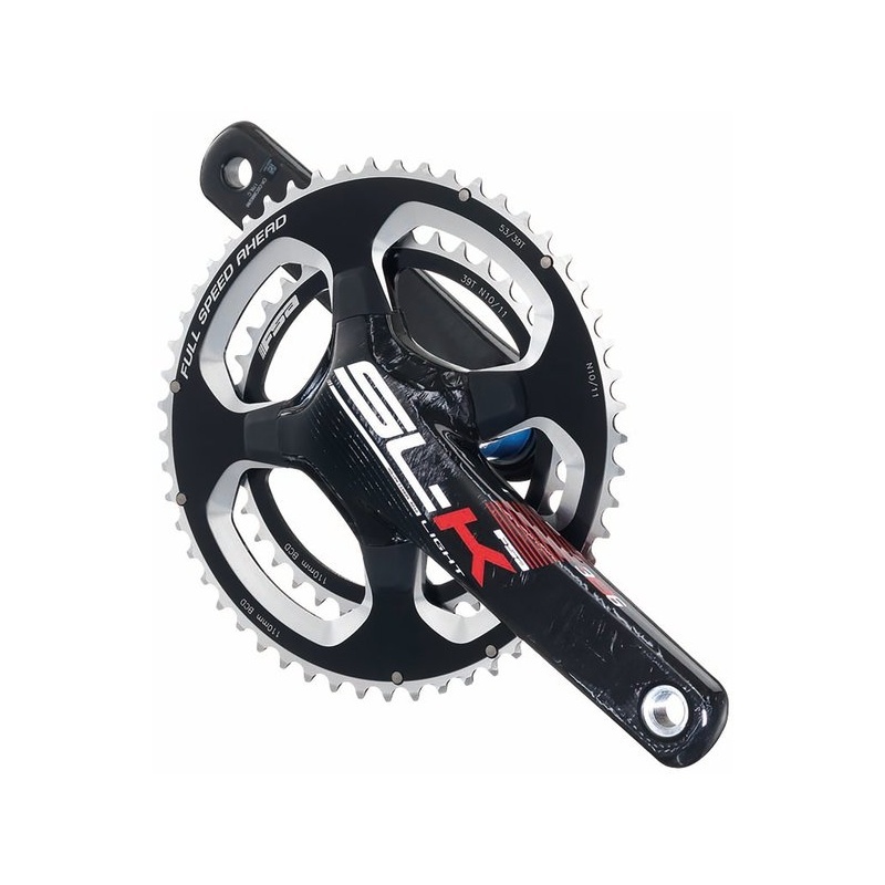 FSA SL-K 386 ABS Evo Kettenradgarnitur mittel schwarz/rot 2x10