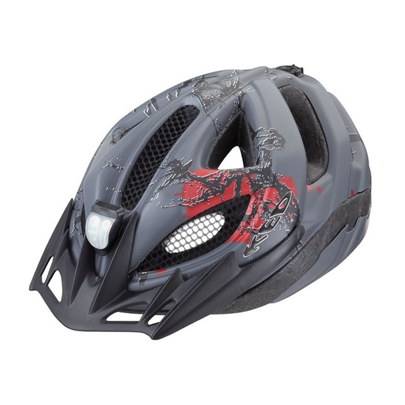 KED Fazer Junior Helm grey red Gre UN (53-58)