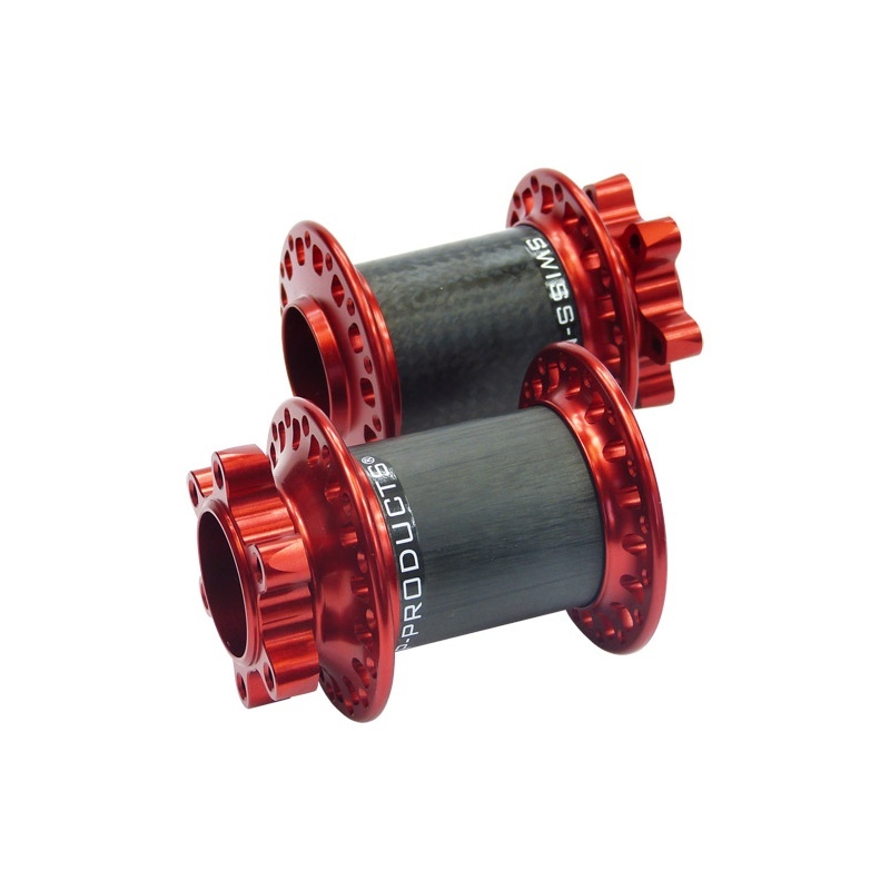 Pop-Products Hub-Front-Disc Nabe Vorderrad rot